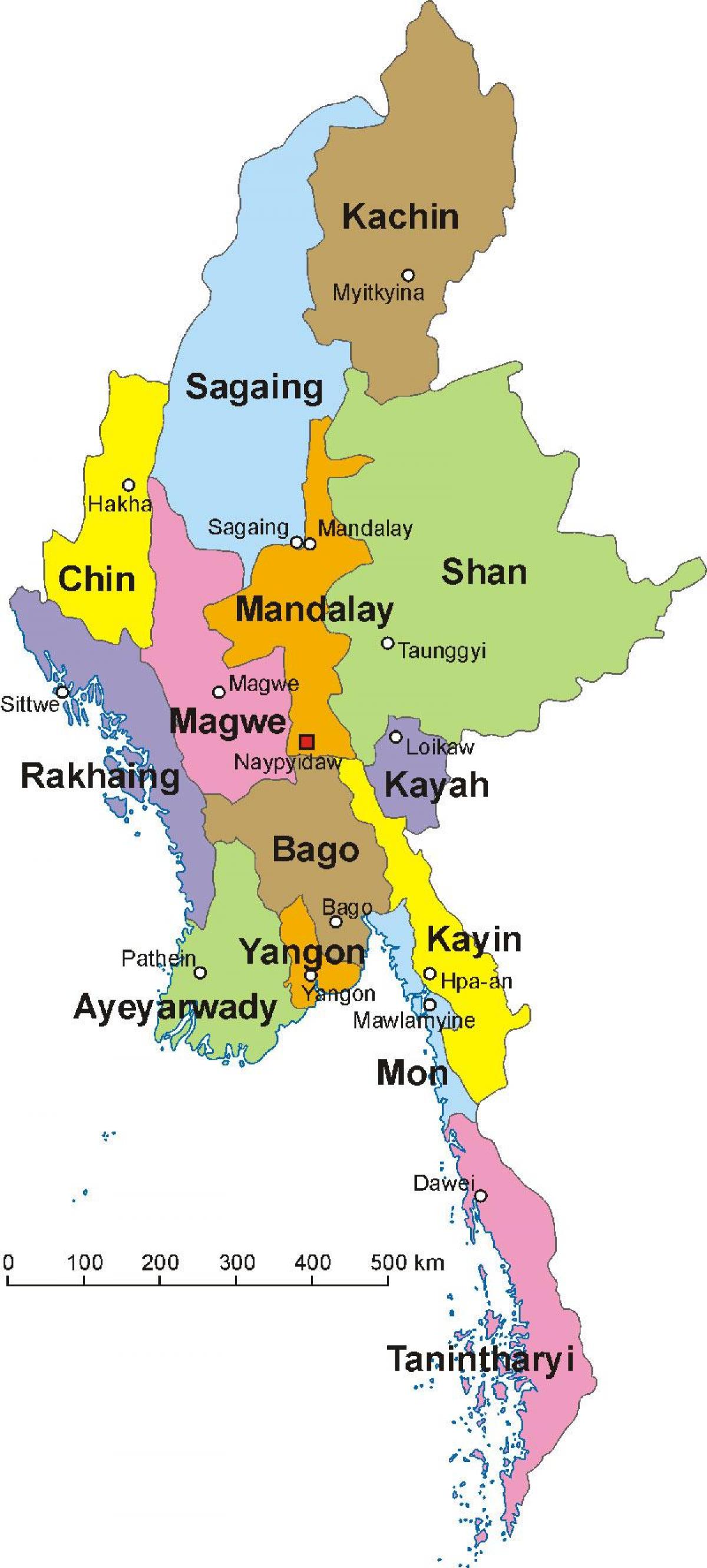 М'янма карта фото