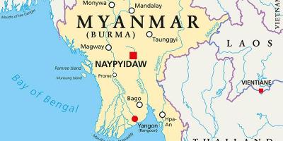 Країна М'янма карті